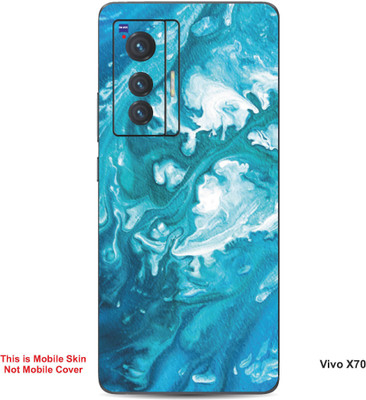 VYBE The Smart Choice Vivo X70 Abstract Embossed Mobile Skin(Ball Blue 12)