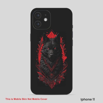 VYBE The Smart Choice iPhone 11 Wolf Embossed Mobile Skin(Rose Madder 9)