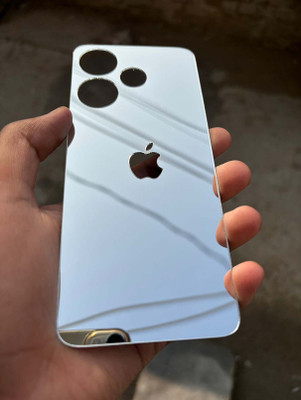TWUAOP POCO M6 PLUS 5G MOBILE SKIN ACRYLIC SHEET MIRROR BACK PANNEL APPLE Mobile Skin(Silver)