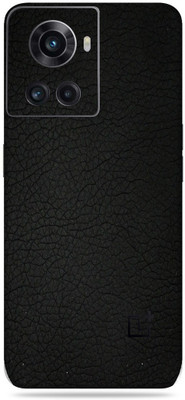 WeCre8 Skin's Oneplus 10R 5G Mobile Skin(Black Leather Mobile Skin With Cleaning Wipe)