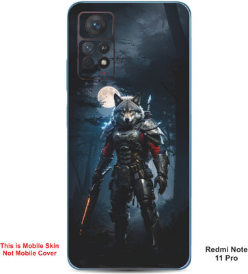 VYBE The Smart Choice Redmi Note 11 Pro Wolf Embossed Mobile Skin(Faded Blue 20)