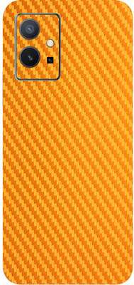 BUGGU Vivo Y75 5G Mobile Skin(Ultra Super Golden Carbon Fiber Skin With High Matte Finish.)