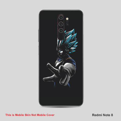 VYBE The Smart Choice Redmi Note 8 Goku Mobile Skin Mobile Skin(Alabaster Black B32)