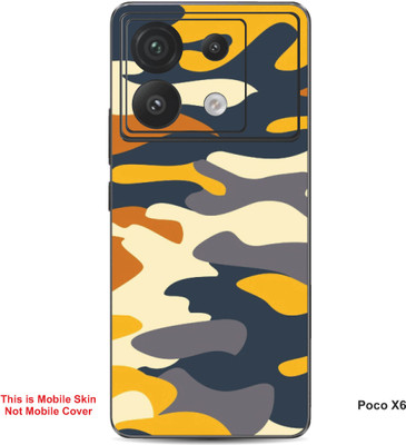 VYBE The Smart Choice Poco X6 Camouflage Embossed Mobile Skin(Egg White 1)