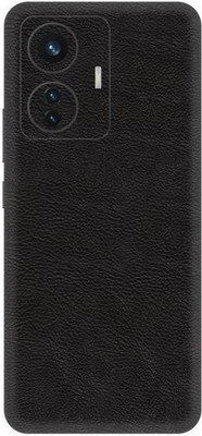 Vcare GadGets iQOO Z6 Pro 5G Leather Black Back Side Premium Mobile Skin(Leather Black)