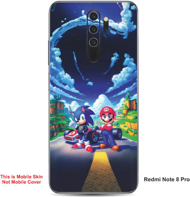 VYBE The Smart Choice Redmi Note 8 Pro Sonic & Super Mario Embossed Mobile Skin(Blueberry A1)
