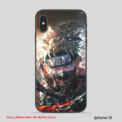 VYBE The Smart Choice iPhone 10 Naruto Embossed Mobile Skin(Rose Madder 12)