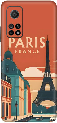 wrap craft MI 10T 5G Premium Vinyl Mobile Skin(Multicolor)