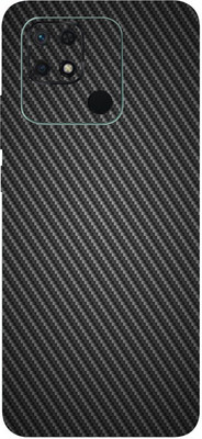 TJ CREATION Xiaomi Redmi 10C Mobile Skin(Ultra Super Black Carbon Fiber Skin With High Matte Finish.)