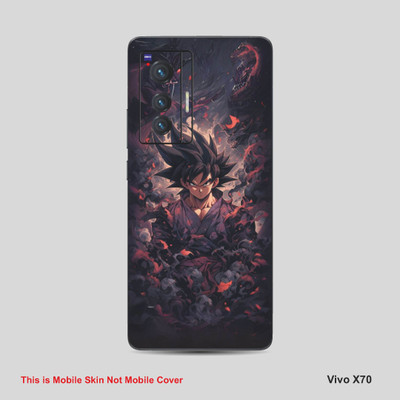 VYBE The Smart Choice Vivo X70 Goku Mobile Skin Mobile Skin(Vampire Grey A7)