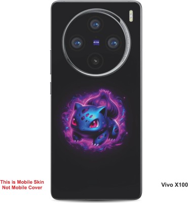 VYBE The Smart Choice Vivo X100 Bulbasaur Pokemon Embossed Mobile Skin(Warm Purple B17)