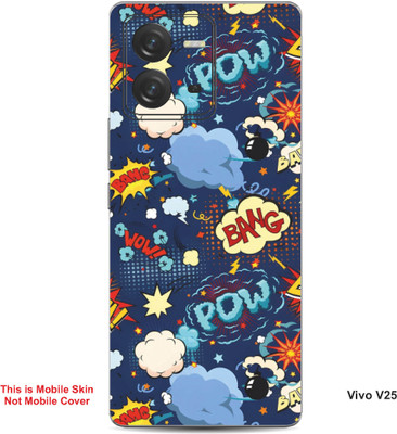VYBE The Smart Choice Vivo V25 Pow Embossed Mobile Skin(Glacier Blue B3)
