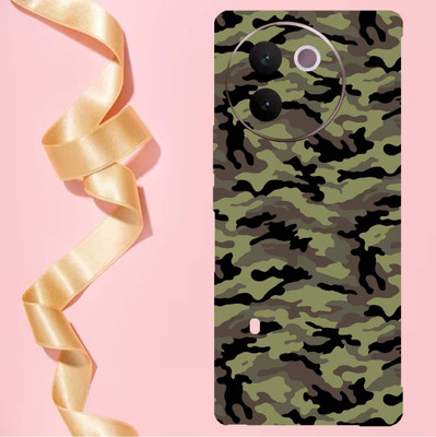 AsSkin Vivo V30e 5G Mobile Skin(Military Green Camoufalge Skin With Glossy Matte Finish.)