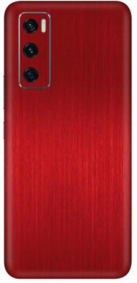 Vcare GadGets Vivo V20 SE Mobile Skin(Dark Red Brushed)