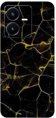 AsSkin Vivo Y22, vivo y22, vivo Mobile Skin(Ultra Super Golden Abstract With High Matte Finish.)