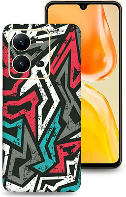 SkinoMania Vivo V25-5G Mobile Skin(Multicolor Abstract Mad Angle)