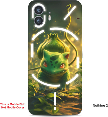 VYBE The Smart Choice Nothing 2 Bulbasaur Pokemon Embossed Mobile Skin(Medium Forest Green A2)