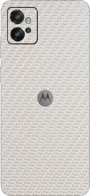 TJ CREATION Motorola G32 Mobile Skin(Ultra Super White Carbon Fiber Skin With High Matte Finish.)