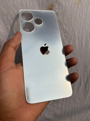 TWUAOP POCO M6 PRO 5G MIRROR BACK PANNEL ACRYLIC SHEET APPLE Mobile Skin(Silver)