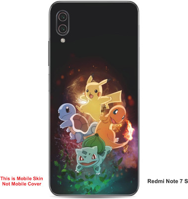 VYBE The Smart Choice Redmi Note 7S Pokemon Embossed Mobile Skin(Café Noir A1)