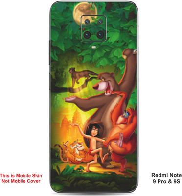 VYBE The Smart Choice Redmi Note 9S Jungle Book Embossed Mobile Skin(Green Pea A1)