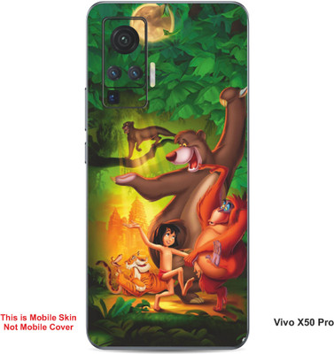 VYBE The Smart Choice Vivo X50 Pro Jungle Book Embossed Mobile Skin(Green Pea B8)