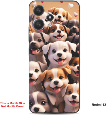VYBE The Smart Choice Redmi 12 Dog Embossed Mobile Skin(Desert Sand 7)