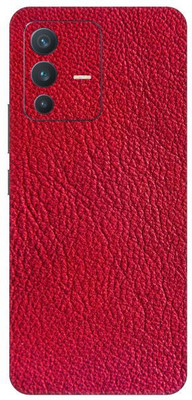 Vcare GadGets Leather Red vivo V23 5G Mobile Skin(Leather Red)