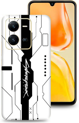 SkinoMania Vivo V25-5G Mobile Skin(Simple White Cyber)