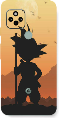 BUGGU Google Pixel 5 Mobile Skin(Ultra Super Goku SunSet Skin With High Matte Finish.)