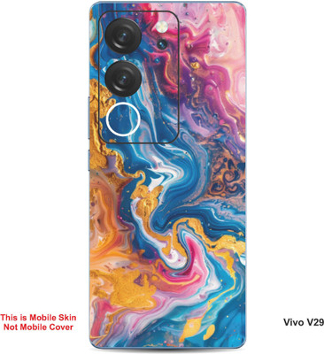 VYBE The Smart Choice Vivo V29 Abstract Embossed Mobile Skin(Bashful Pink 7)