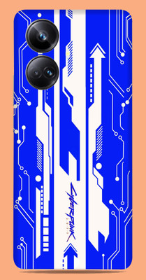 SkinoMania Realme 10 pro + 5g Mobile Skin(Multicolor Blue-Cyberpunk)