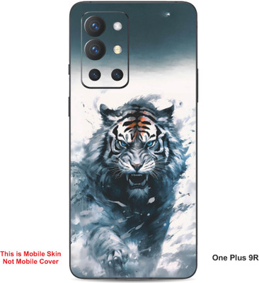 VYBE The Smart Choice One Plus 9R Tiger Embossed Mobile Skin(Titan White 27)