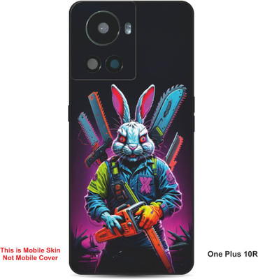 VYBE The Smart Choice One Plus 10R Rabbit Embossed Mobile Skin(Wine Berry 30)