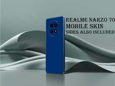 BugguSkin Realme Narzo 70 5G Mobile Skin(Ulltra Super Dark Blue Matte Skin With High Matte Finish., Mobile Skin (Back+Side+Camera))