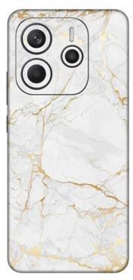 Vcare GadGets Redmi Note 14 (5G) Mobile Skin(Gold & Light Blue White)