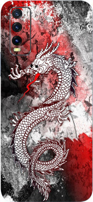 AsSkin Vivo Y12S Mobile Skin(White Dragon Skin With Glossy Matte Finish.)