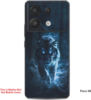 VYBE The Smart Choice Poco X6 Cat Embossed Mobile Skin(Silver Chalice 1)
