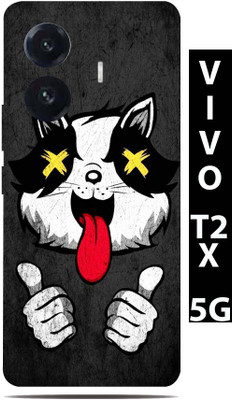TJ CREATION VIVO T2X 5G Mobile Skin(Ultra Super Crazy Cat Skin With High Mattte Finish.)
