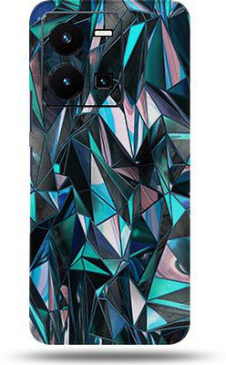 Mclaxa Polygon Blue For Vivo Y35 4g Back Skin, Polygon Blue, Vivo Y35 4G Mobile Skin(Polygon Blue Matte Finish Skin With Super Matte Finish)