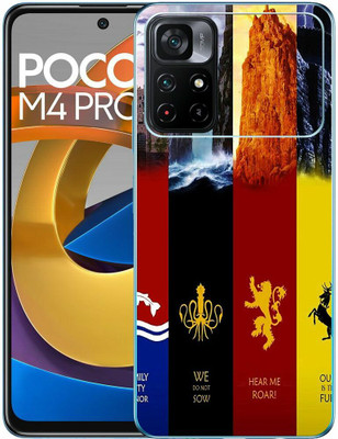 FCS Poco M4 Pro 5G Printed Back skin Mobile Skin(Names Skin)