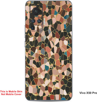 VYBE The Smart Choice Vivo X50 Pro Art Embossed Mobile Skin(Oyster Pink 9)