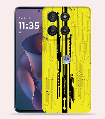 OggyBaba OggyBaba Moto G60 pro 5g Mobile Skin(Yellow CyberPunk)
