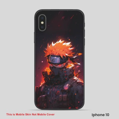 VYBE The Smart Choice iPhone 10 Naruto Embossed Mobile Skin(Crater Brown 12)