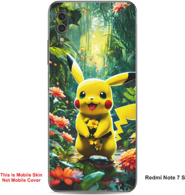 VYBE The Smart Choice Redmi Note 7S Pikachu Embossed Mobile Skin(Light Tan A1)