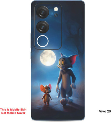 VYBE The Smart Choice Vivo V29 Tom & Jerry Embossed Mobile Skin(Dark Slate Grey B6)