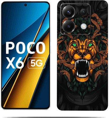 BugguSkin POCO X6 5G Mobile Skin(Ultra Super Golden King Skin With HiighQuality MatteFinish_thanks)