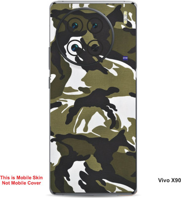 VYBE The Smart Choice Vivo X90 Camouflage Embossed Mobile Skin(Green Brown 16)