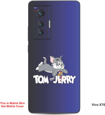 VYBE The Smart Choice Vivo X70 Tom & Jerry Embossed Mobile Skin(Mulled Wine B10)