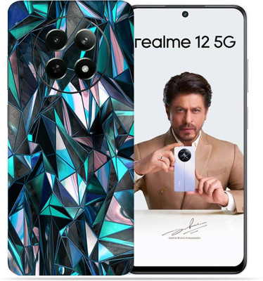 OggyBaba Realme 12 5g Mobile Skin(Polygon blue)